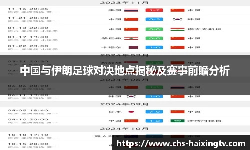 中国与伊朗足球对决地点揭秘及赛事前瞻分析